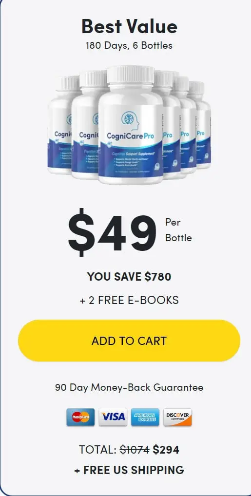 CogniCare Pro 6 bottle price 